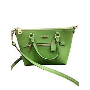 NWT Coach Purse Women 1 Size Mini Gallery Tote/ Crossbody Leather Gorgeous Green